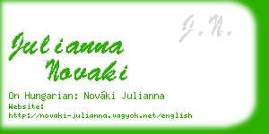 julianna novaki business card